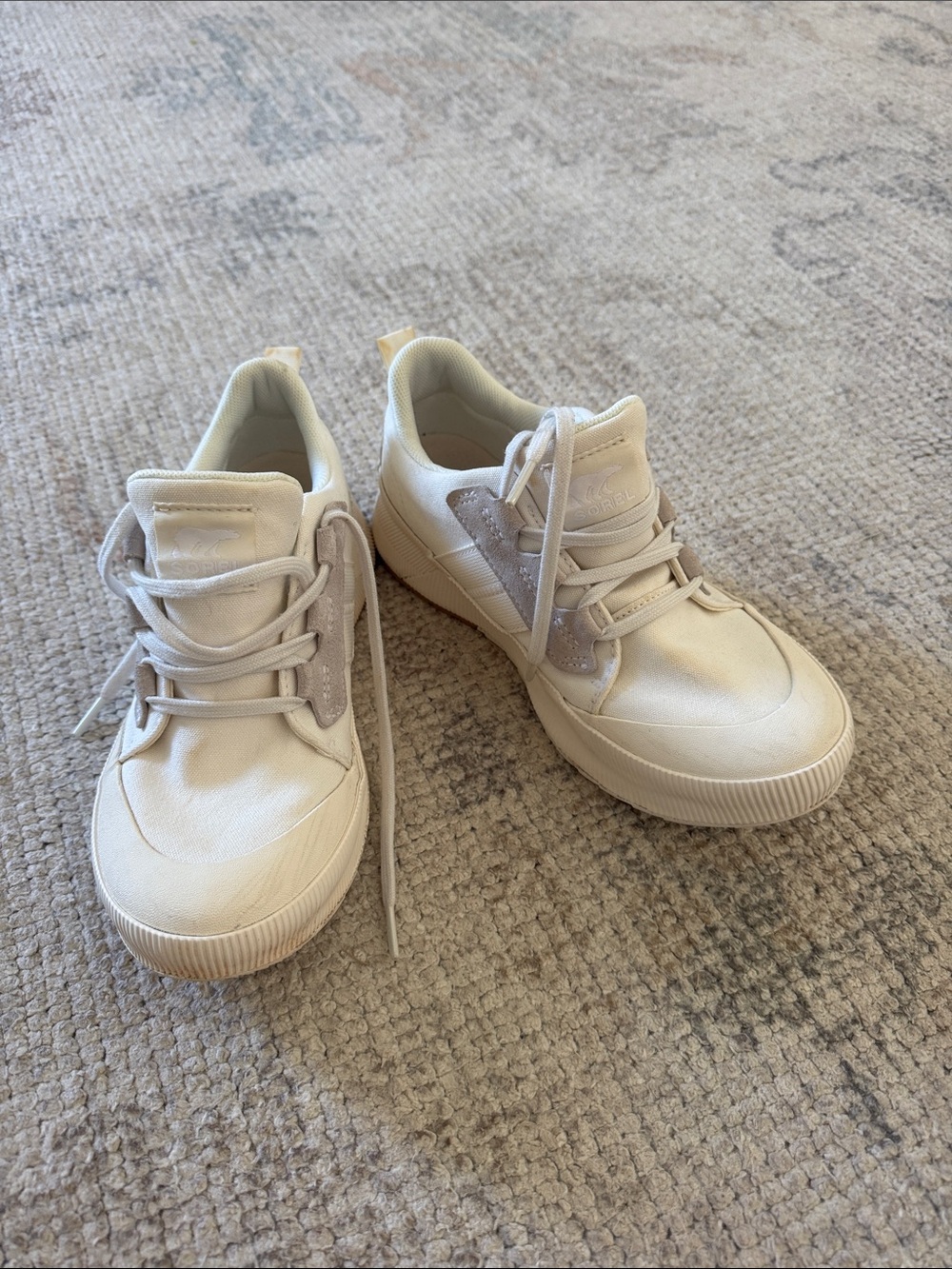 Sorel Kids Cream/Beige Low-Top Sneakers